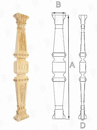 Балясины деревянные для лестниц